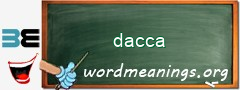 WordMeaning blackboard for dacca